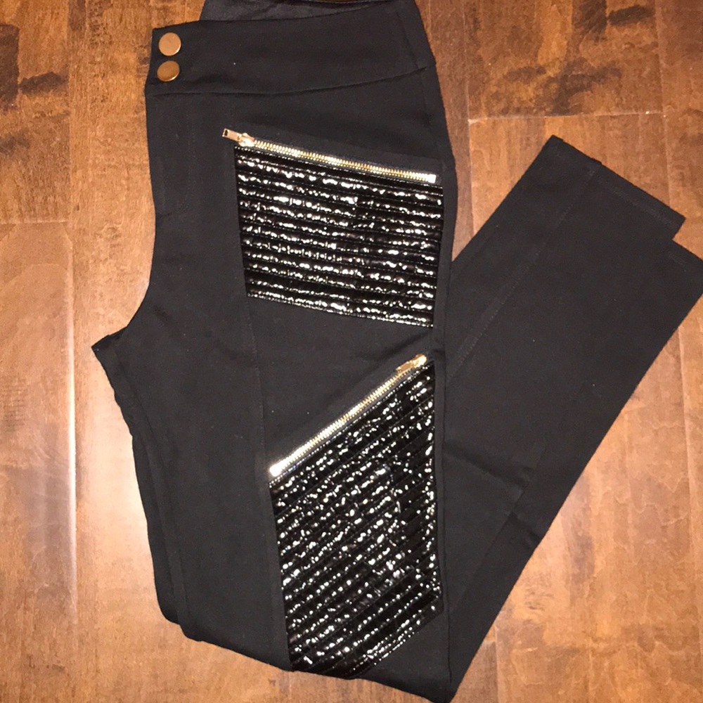 Black thick leggings